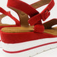 Red Wedge Sandal