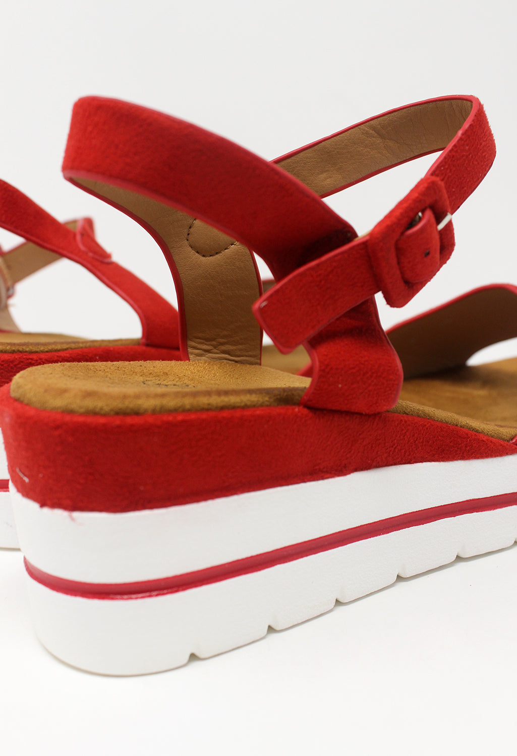 Red Wedge Sandal