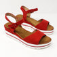 Red Wedge Sandal