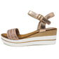 Rose Gold Wedge Sandal