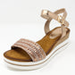 Rose Gold Wedge Sandal