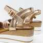 Rose Gold Wedge Sandal