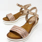 Rose Gold Wedge Sandal