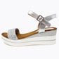 Silver Wedge Sandal