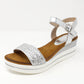 Silver Wedge Sandal