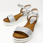 Silver Wedge Sandal