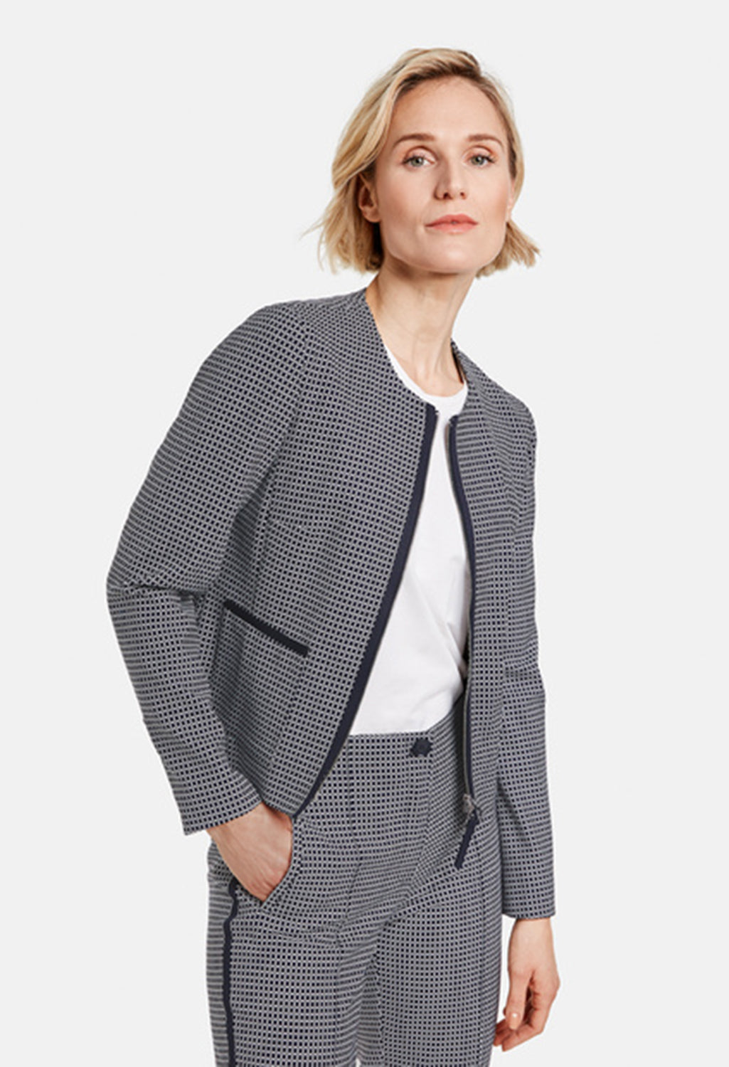 Blazer with a checked pattern