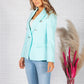 Turquoise double breasted blazer