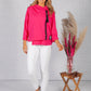 Fuchsia Zip Front Jumper