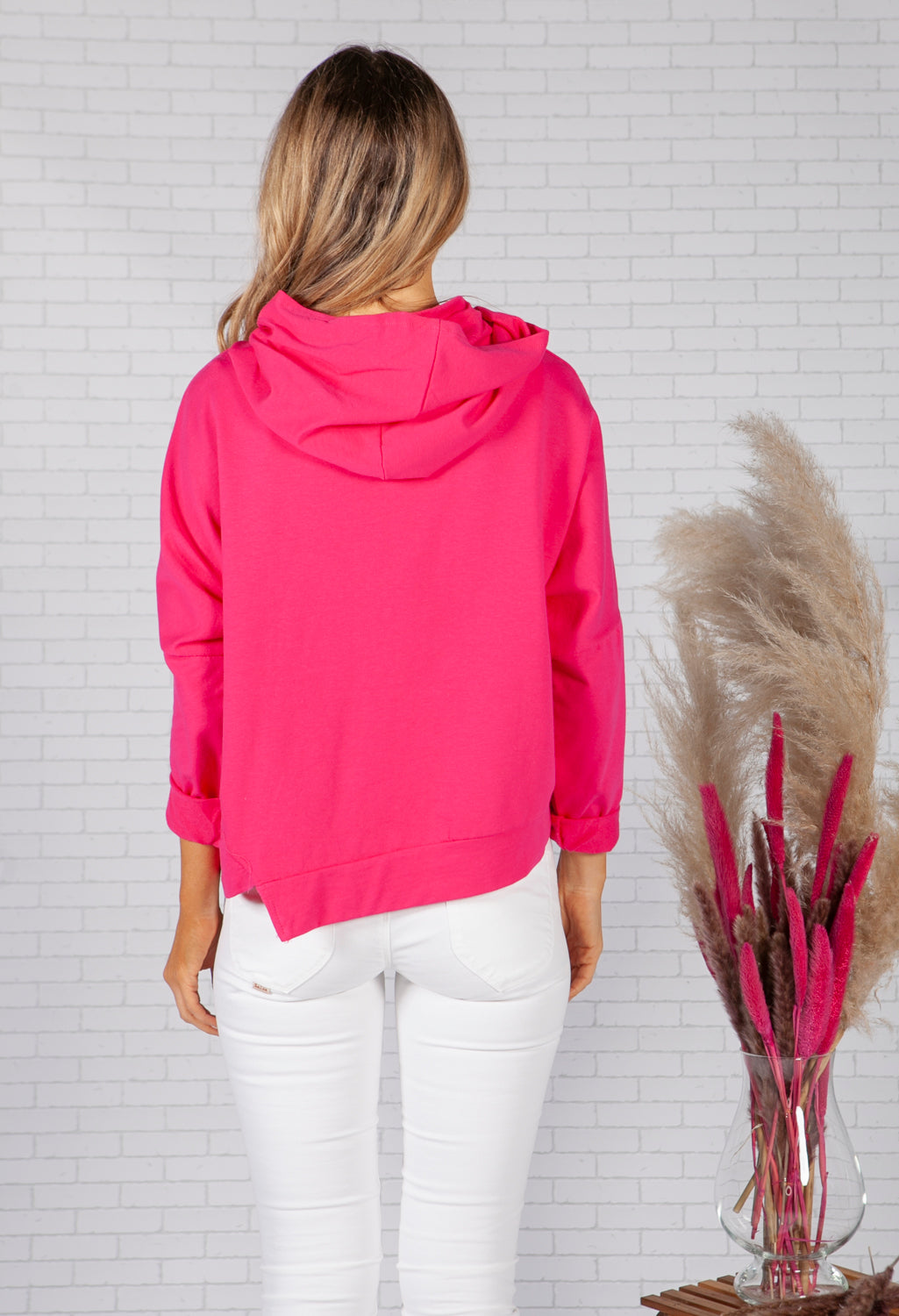 Fuchsia Zip Front Jumper