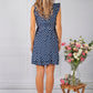 Navy Polka Dot Ruffle Dress