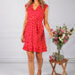 Ruby Red Polka Dot Ruffle Dress