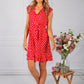 Ruby Red Polka Dot Ruffle Dress