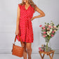 Ruby Red Polka Dot Ruffle Dress