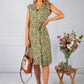 Green Blossom Ruffle Dress