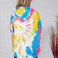 pink and blue tie dye over sized hoody