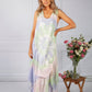 Tie Dye Boho Dress in Pink and Green