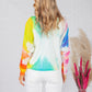 LIGHTWEIGHT CROPPED RAINBOW TIE DYE KNIT PULLOVER