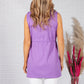 Deep Lavender Drawstring waterfall front scuba crepe jacket-1