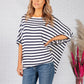 Relaxed Fit Navy Striped Top