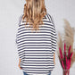 Relaxed Fit Navy Striped Top