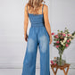 Wide Leg Denim Jump Suit