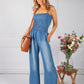 Wide Leg Denim Jump Suit