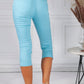 Turquoise 5 Pocket Cropped Jeans