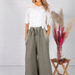 Sun faded Khaki Linen Trousers