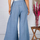 Sun Faded Blue Linen Trousers