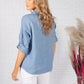 Cornflower Blue Relaxed Fit Linen Shirt