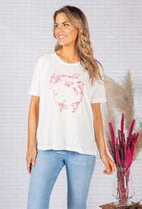 Koi Print T-Shirt