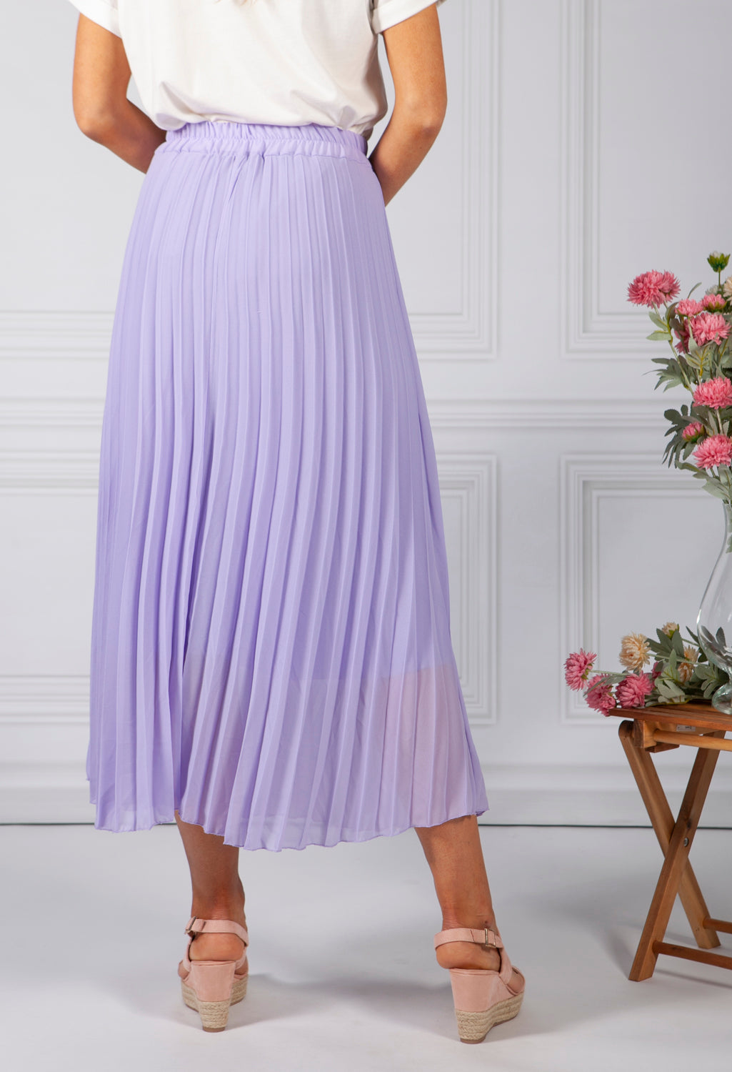 Lilac Pleated Skirt