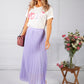 Lilac Pleated Skirt