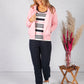 Navy and Pink stripe top