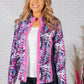 Printed Colour Block Jacket