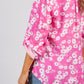 Pink Daisy Print Blouse