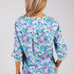 Purple Abstract Print Blouse