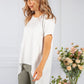 Cream Hi-Low Hem Top