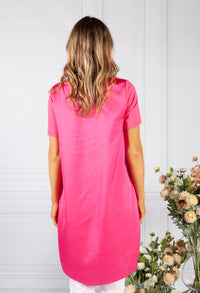 Fuchsia Hi-Low Hem Top