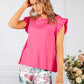 Fuchsia Frill Sleeve Top