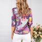 navy graffiti print shirt