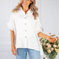 Optic White Shirt Collar Blouse