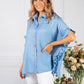 Jeans Optic Shirt Collar Blouse