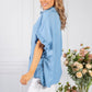 Jeans Optic Shirt Collar Blouse