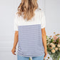 navy stripe top with star embellished detail