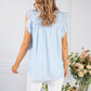 Sky Blue Embroidered Blouse