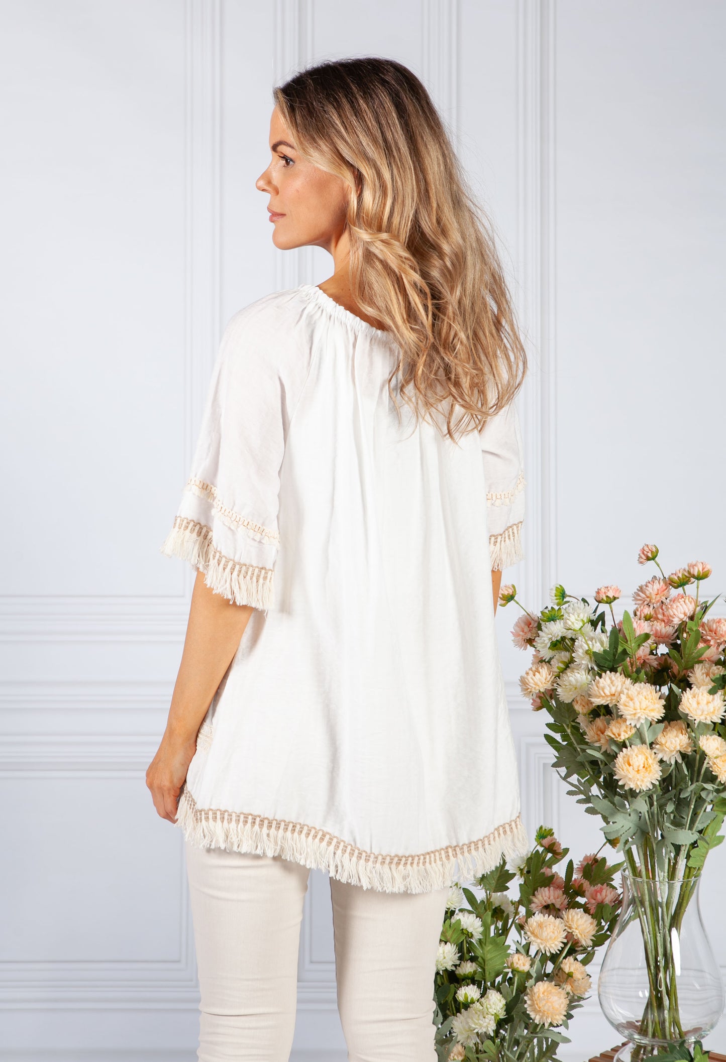 Tassel Trim Blouse