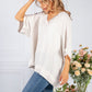 Cream Silk Feel Trim Top