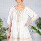 Lace Panelled White Dress